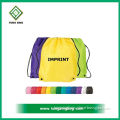 210D polyester sports backpack bag Nylon drawstring backpack
